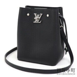 Louis Vuitton Lockme Bucket Noir Black Taurillon Twist Crossbody Bag Calfskin